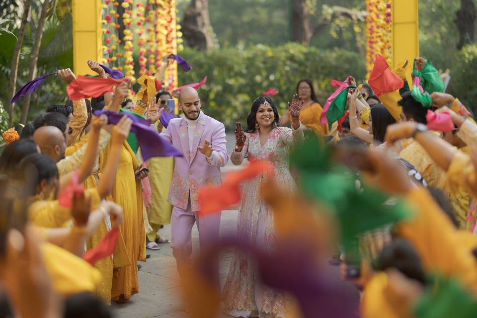 Haldi grand entry