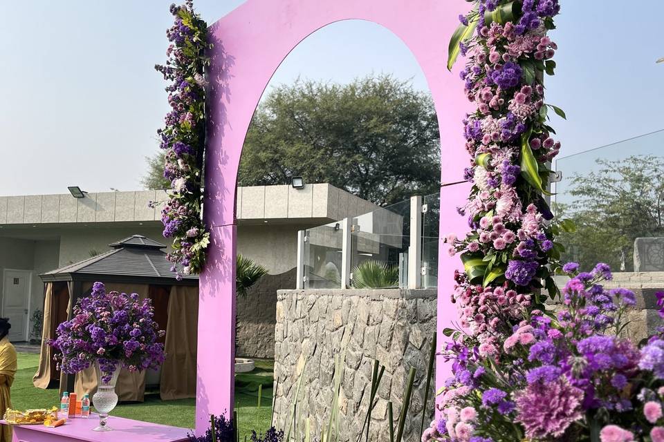 Lavender Haldi Backdrop