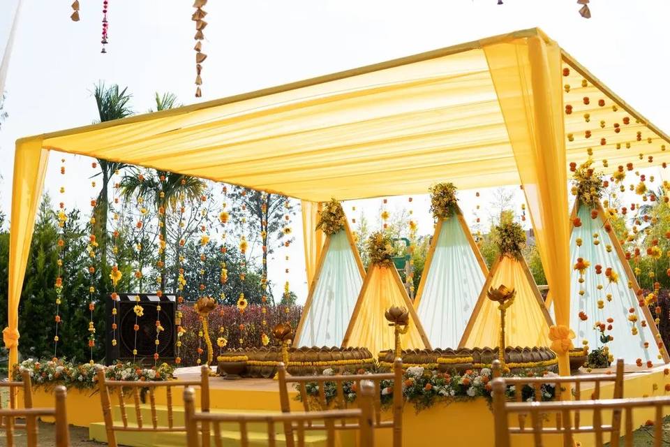 Haldi setup theme decor