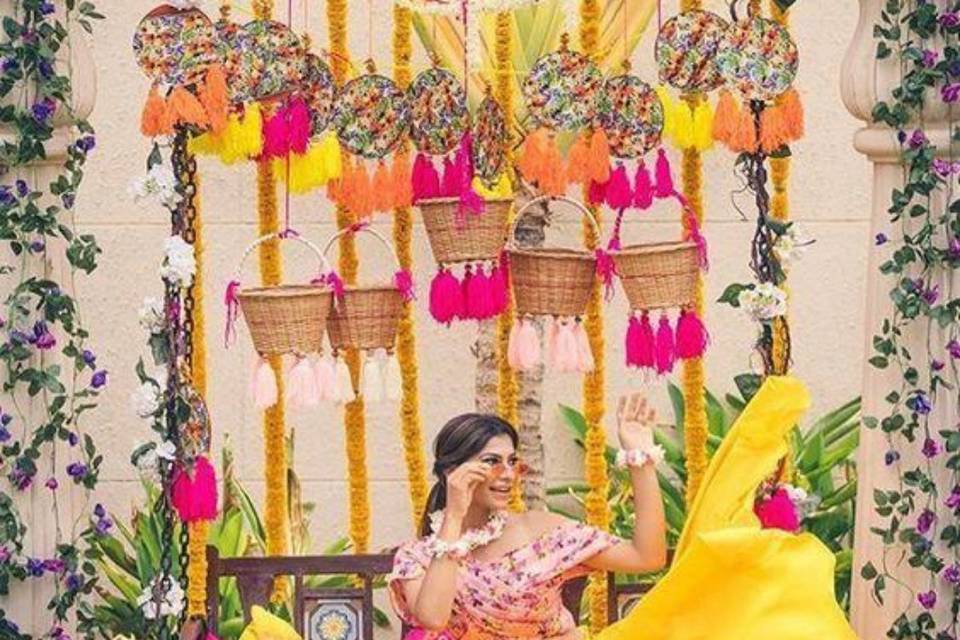 Haldi ceremony backdrop