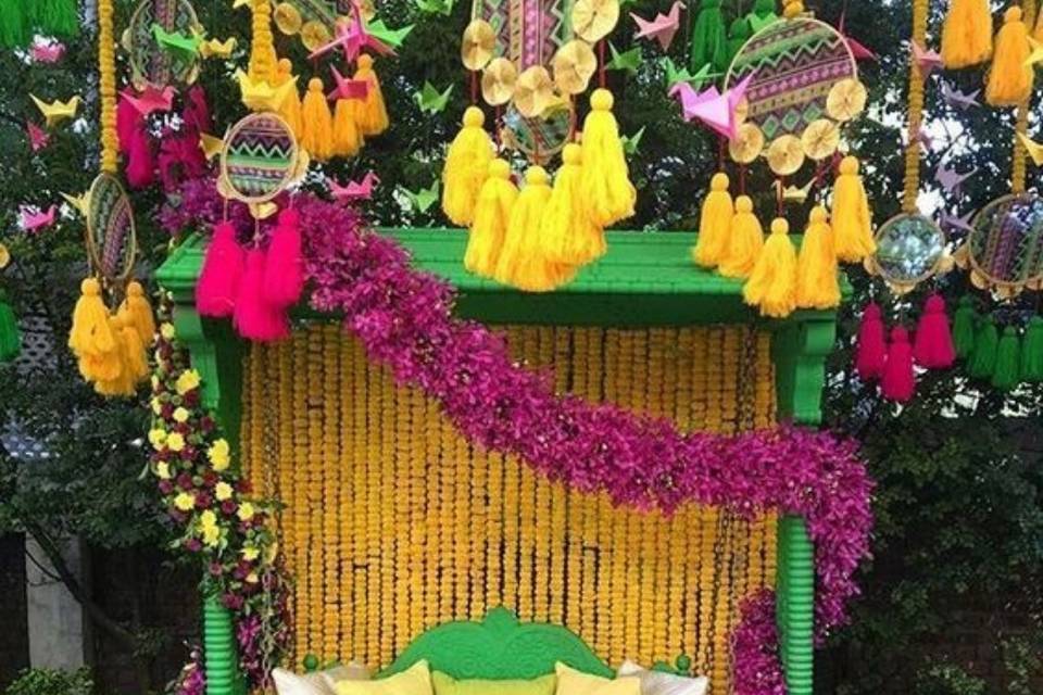 Stage for haldi