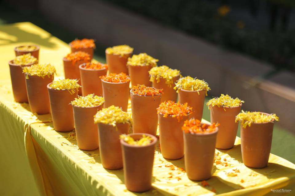 Haldi Petal Shower