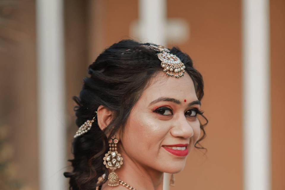 Bride on her wedding day