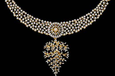 Tanishq diamond sale necklace with price