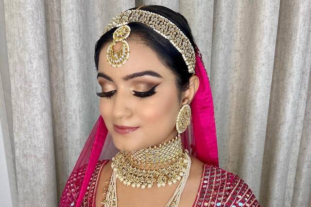Glam wedding look