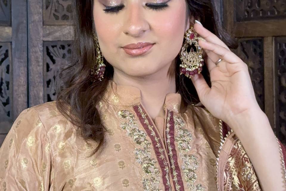 Soft glam makeup