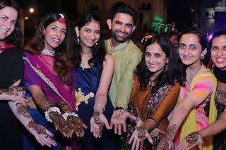 Bride with friends