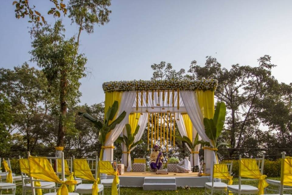 All yellow wedding