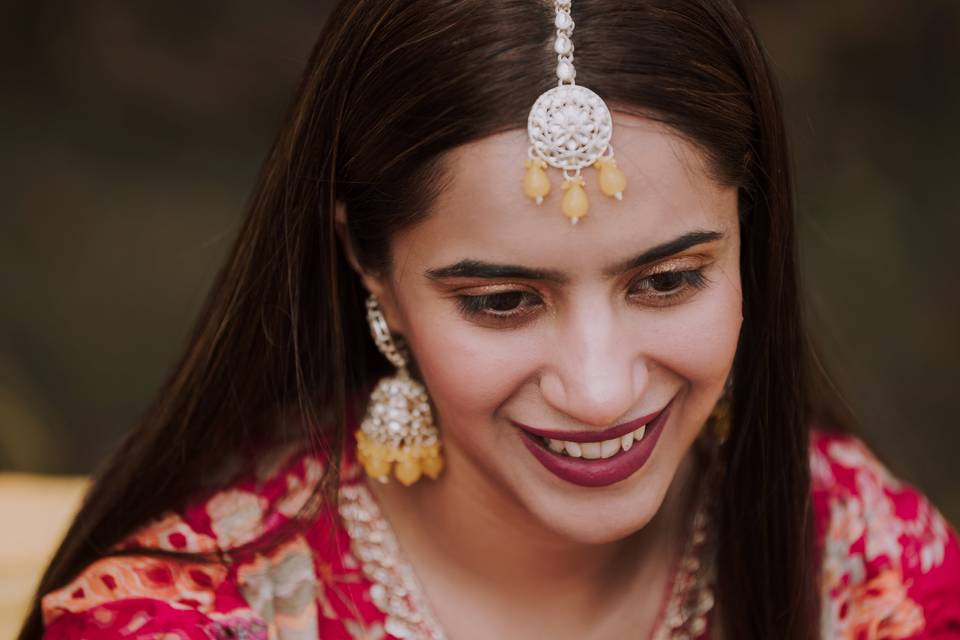 Bride's closeup
