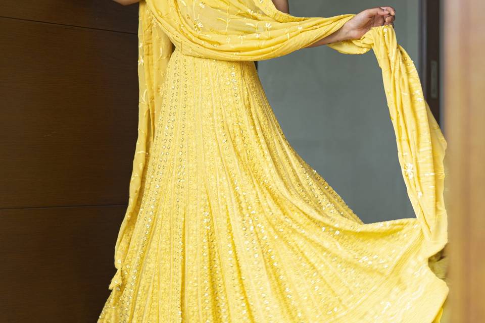 Golden Yellow Lehenga