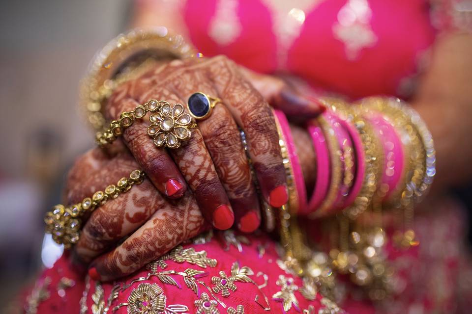 Bridal Hand Detailed shot