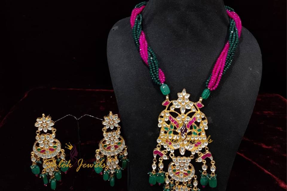 Long Necklace Set with earring