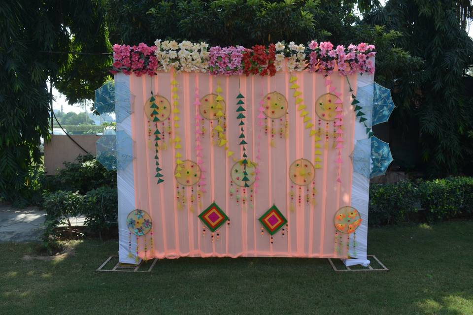 Wedding in open lawn