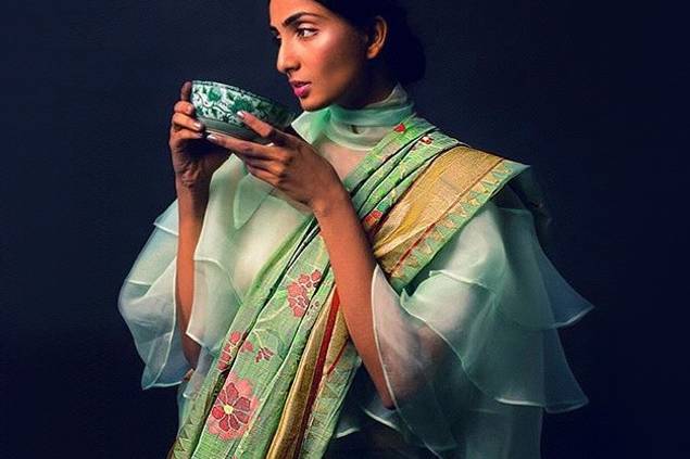 Mint handloom sari by sailesh