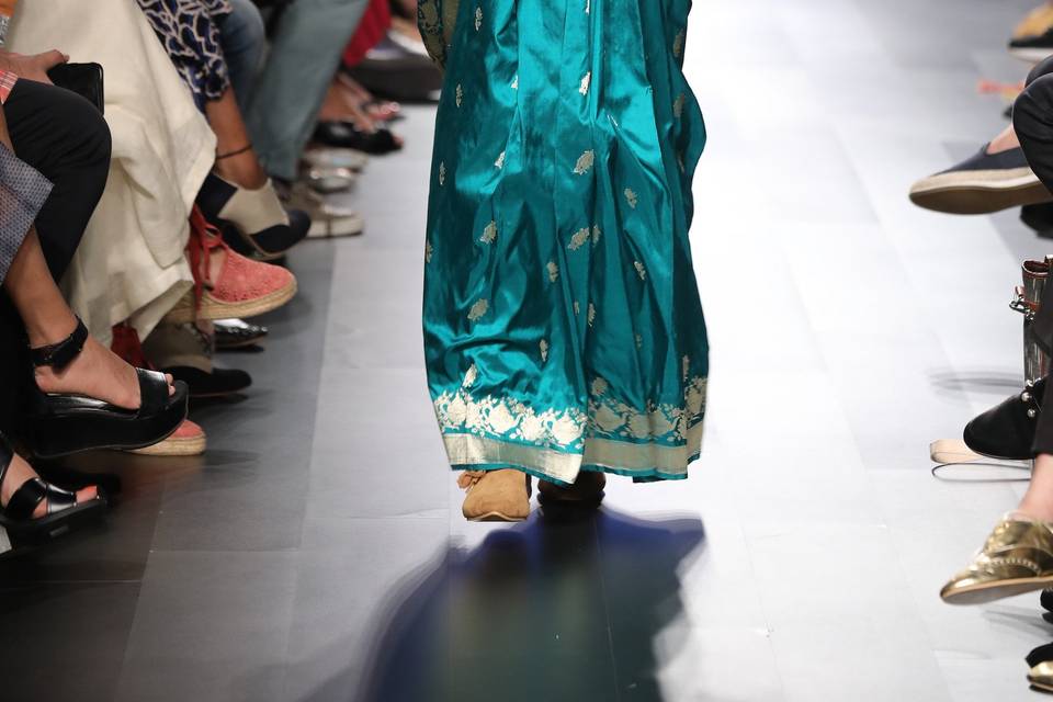 Banarasi sari & brocade coat