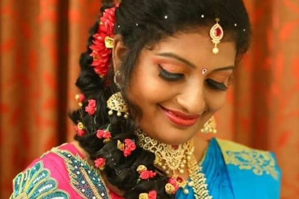 Bridal Makeup- Hemaas beauty parlour - Hair styling1