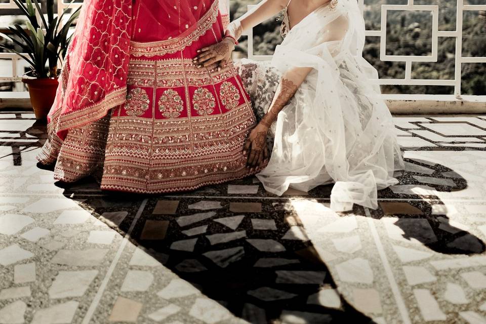 Bride and Bridesmaid