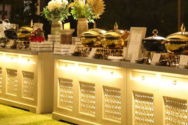 Premium buffet setup featuring