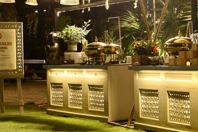 Elegant catering setup with cu