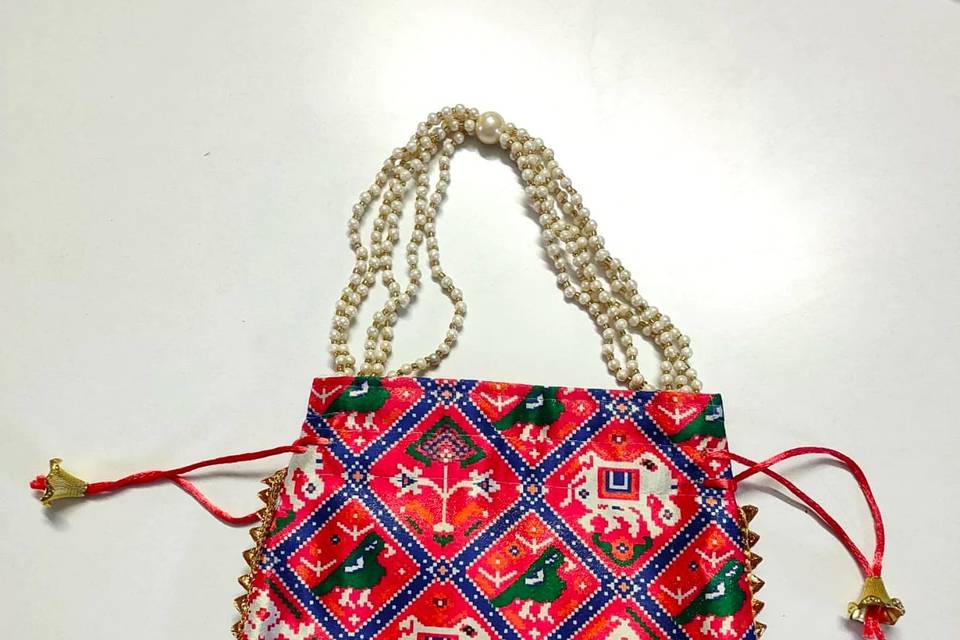 Printed Beads Potli Bags