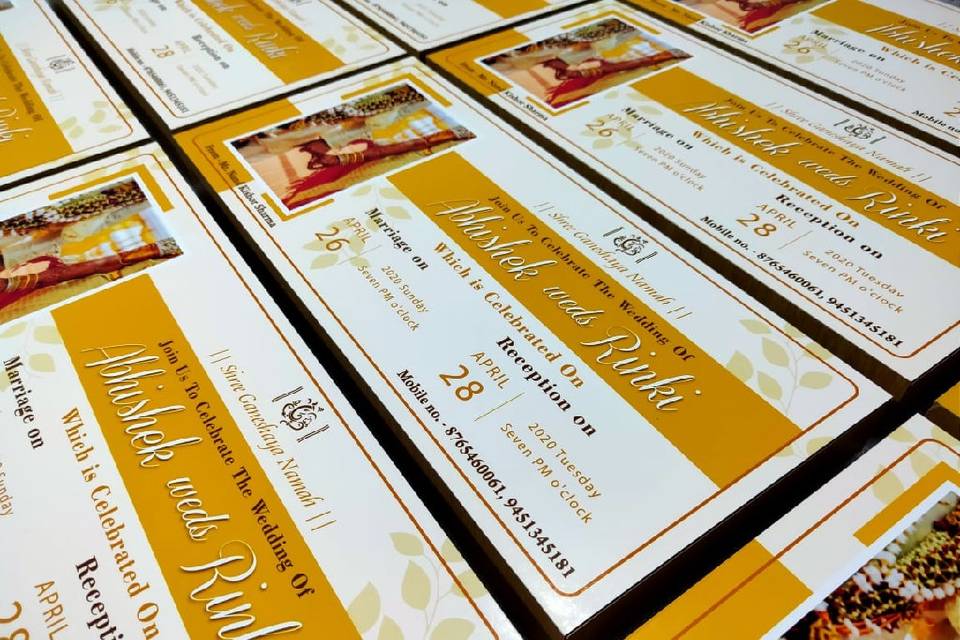 Wedding invitation chocolate b