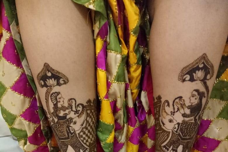 Bridal mehndi art