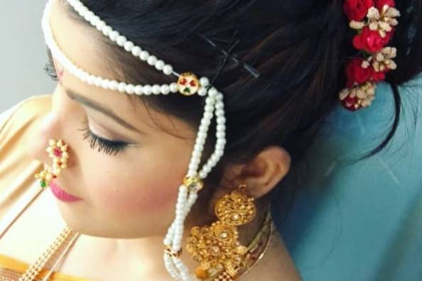 Bridal makeup and hairstyle