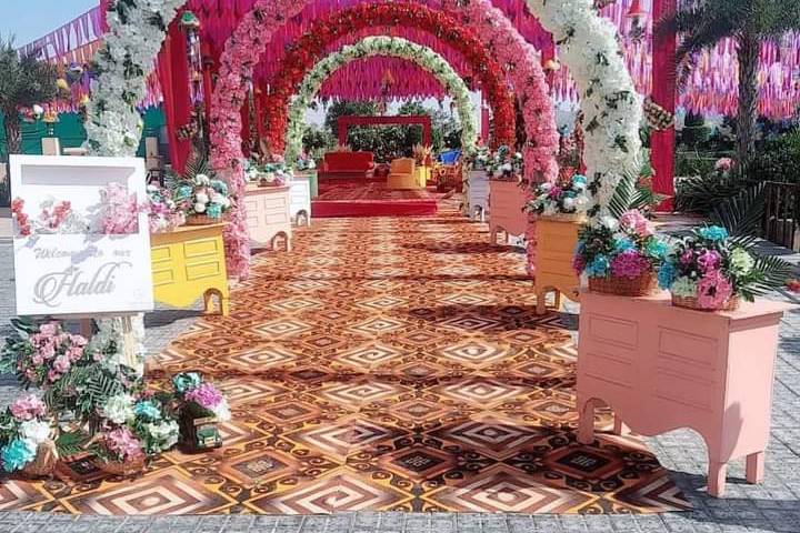 Flower decoration lobby