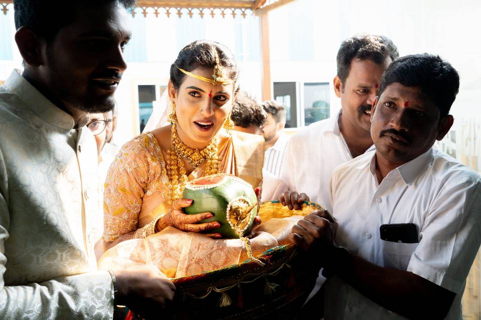 Family lifts her to vows