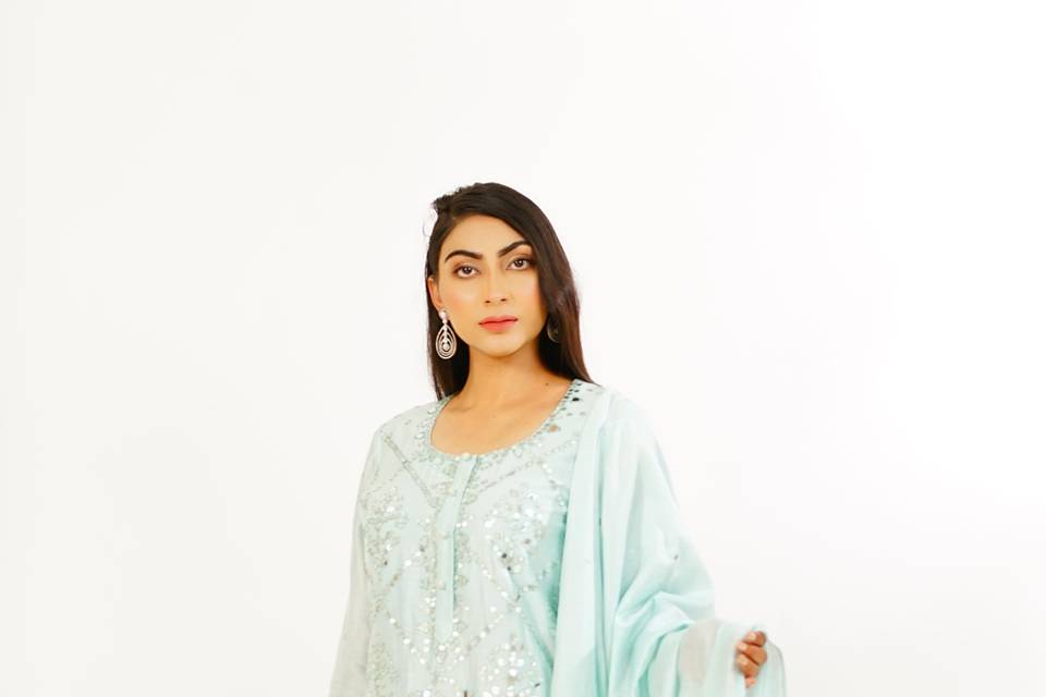 Pastel Sharara set