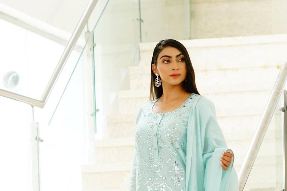 Pastel Sharara set