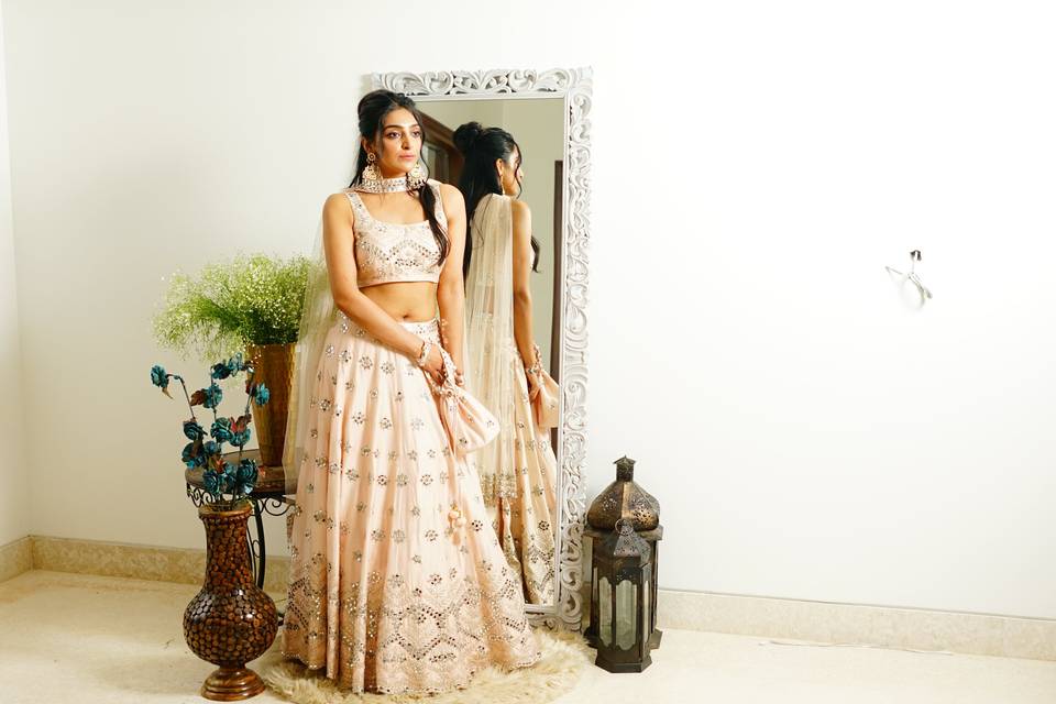 Peach Lehenga