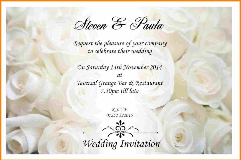 Wedding invite