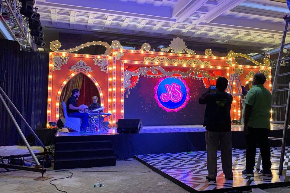 LED Backdrop for Sangeet