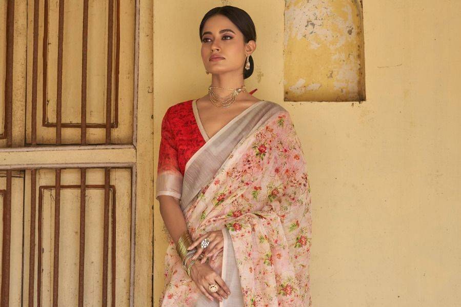 Linen Brunch Wear Saree