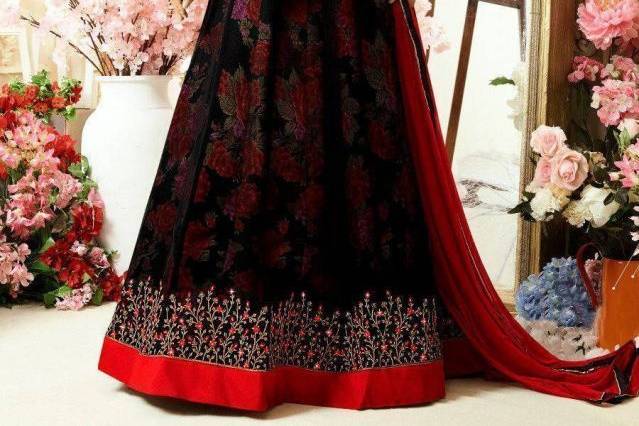 Black Georgette Anarkali Suit