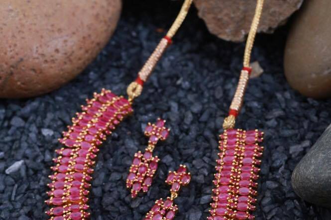 Pink Zircon Jewellery Set