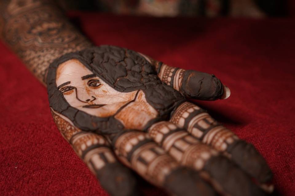 Portrait mehndi