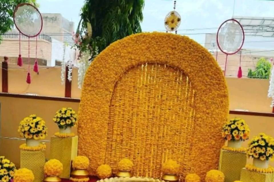 Haldi ceremony backdrop