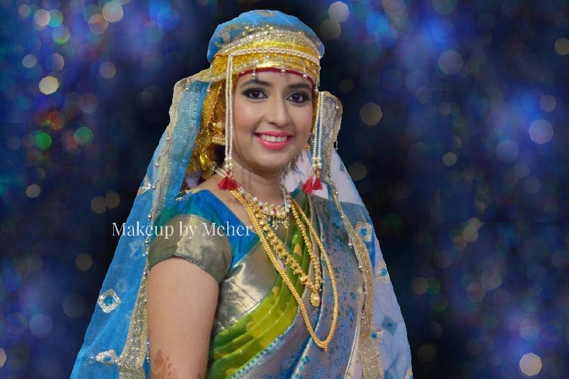 Kashmiri-marathi bridal makeup