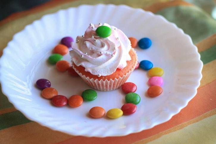 Colourful cupcake