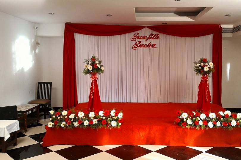 Floral stage decor