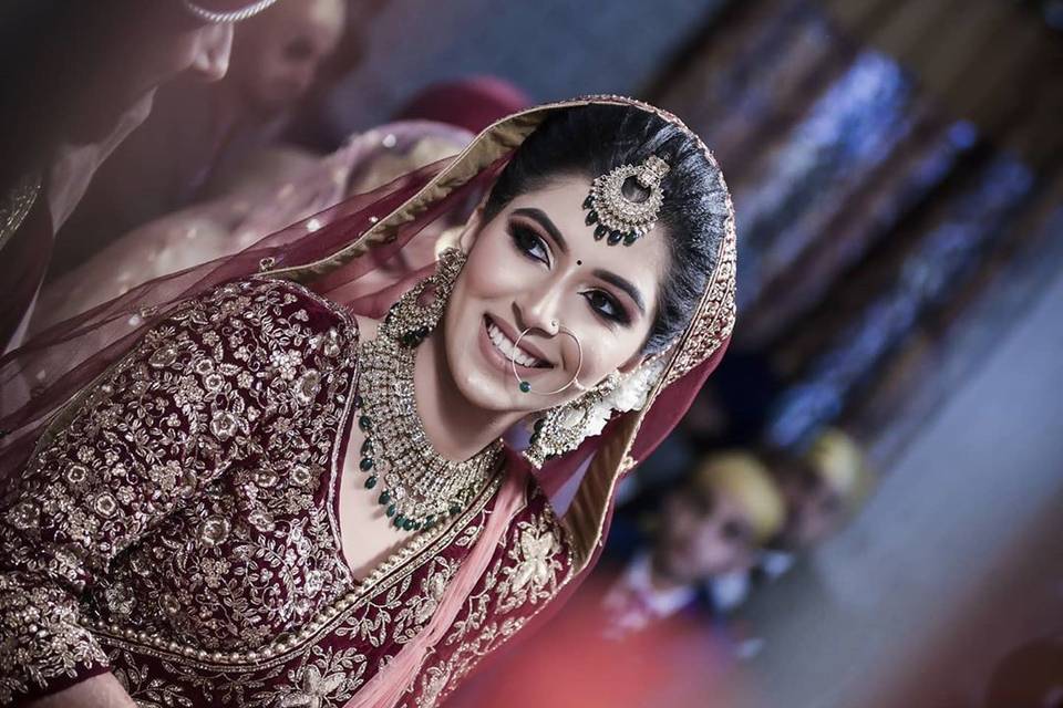 Bride smile