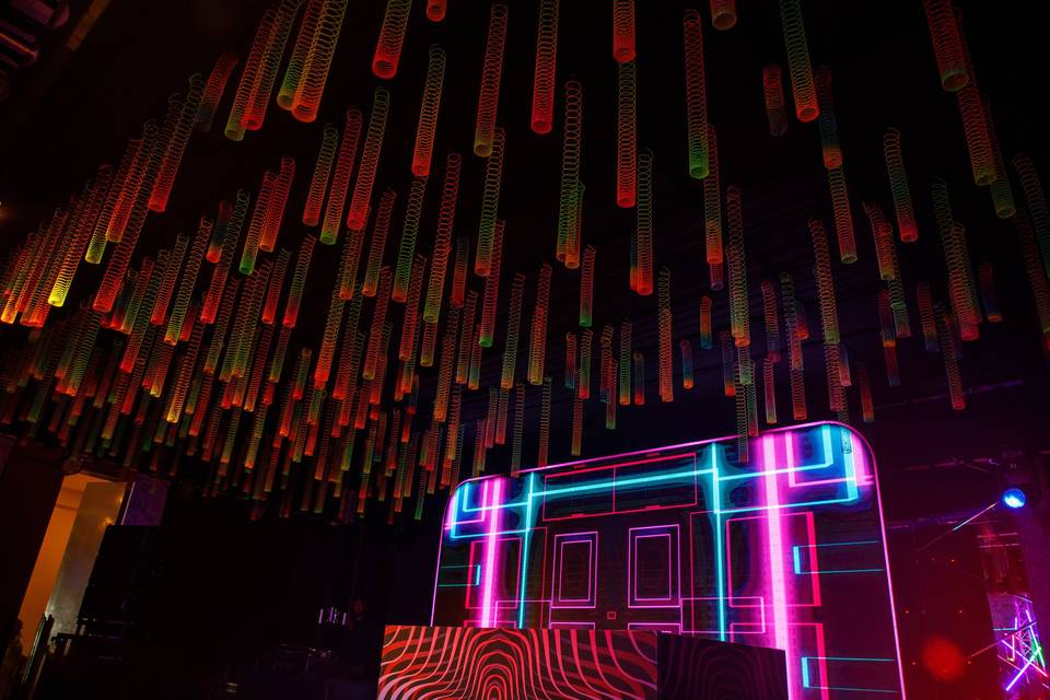 Neon After Party Ceiling Decor