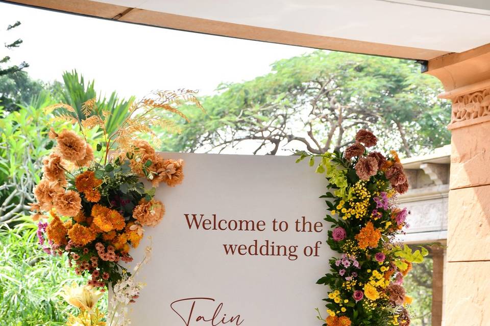 Wedding welcome board