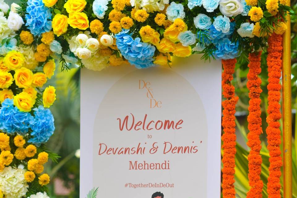 Mehendi Welcome Board