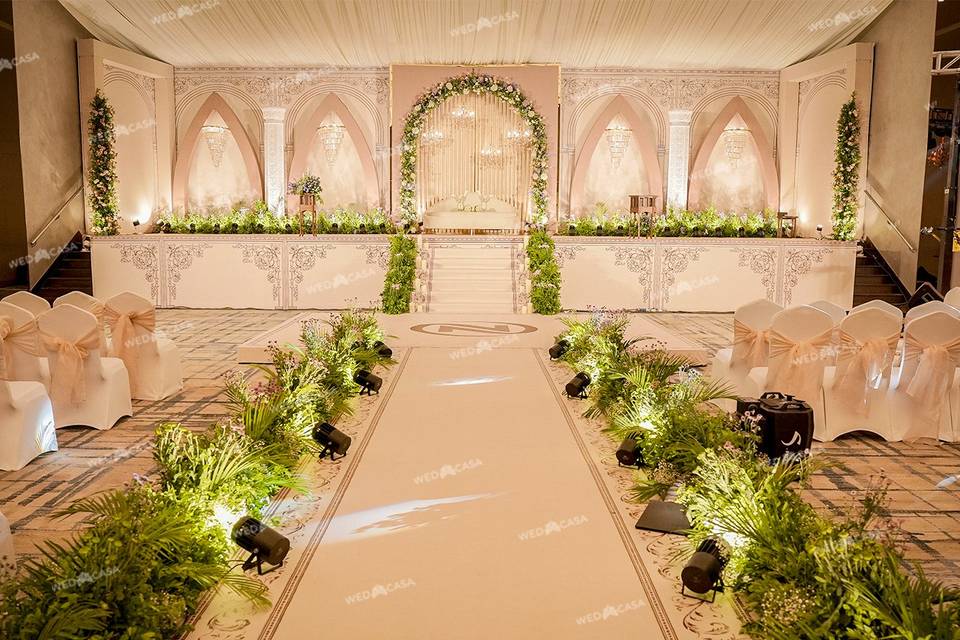 Stage with pathway