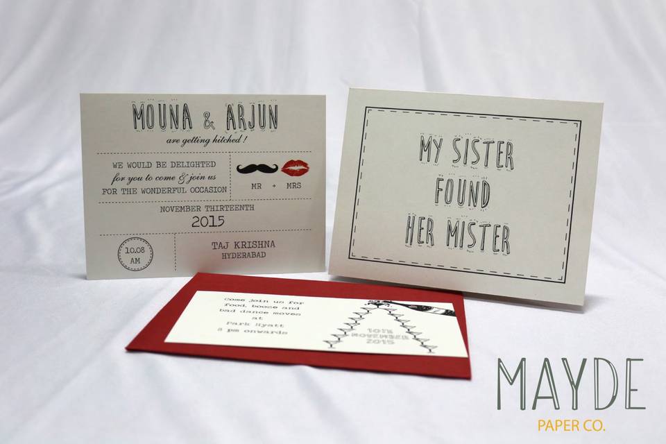 Simple yet attractive invites.