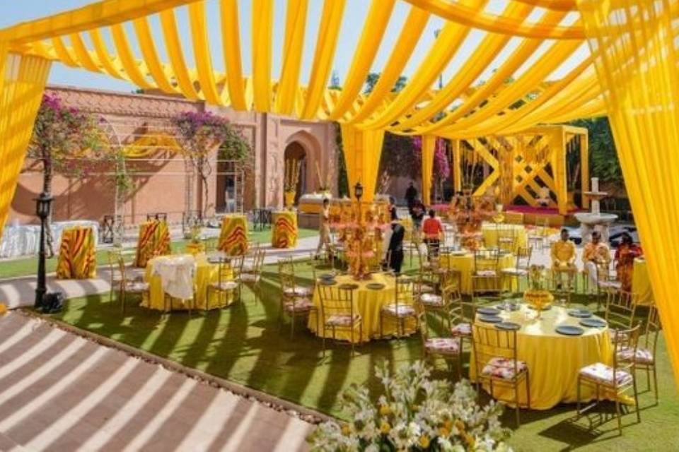 Haldi Open Lawn decor