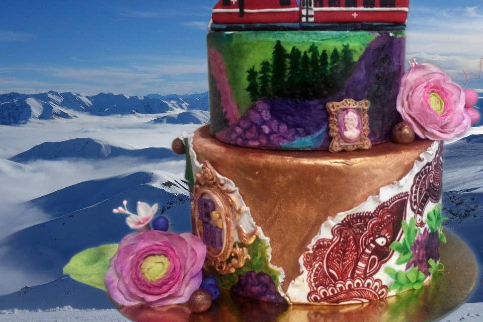 Wedding-honeymoon cake
